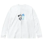 satoayaのアニマルカフェのドリンクマ　ミルク Big Long Sleeve T-Shirt