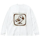 ikubohのナスカの地上絵「オウム」インスパイア05 Big Long Sleeve T-Shirt