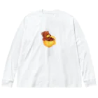 satoayaのアニマルカフェのドリンクマ　コーヒー Big Long Sleeve T-Shirt