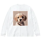 kunkun1048のめちゃカワ犬 ビッグシルエットロングスリーブTシャツ