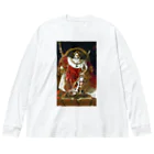 世界美術商店の玉座のナポレオン / Napoleon I on His Imperial Throne ビッグシルエットロングスリーブTシャツ