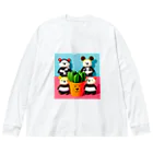 ZARAMEのぱんくま Big Long Sleeve T-Shirt