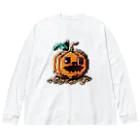 朱音琴音のドット絵のハロウィンかぼちゃのおばけ Big Long Sleeve T-Shirt