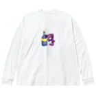 satoayaのアニマルカフェのドリンクマ　ワイン Big Long Sleeve T-Shirt