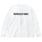 ON NOtEの韓国 ロゴブラック Big Long Sleeve T-Shirt