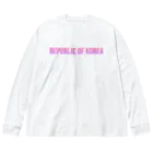 ON NOtEの韓国 ロゴピンク Big Long Sleeve T-Shirt