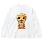 NeoNestのWrapped Wonders Halloween Collection: Mummy #05 Big Long Sleeve T-Shirt