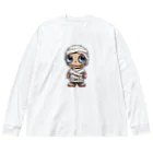 NeoNestのWrapped Wonders Halloween Collection: Mummy #06 Big Long Sleeve T-Shirt