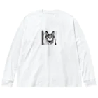 teru8376のイラスト　猫 ビッグシルエットロングスリーブTシャツ