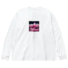 teru8376のピンクサファイア ビッグシルエットロングスリーブTシャツ
