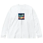 ワンダーワールド・ワンストップのFUTURE　文字入り未来を感じさせるイラスト Big Long Sleeve T-Shirt