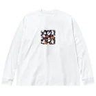 E_Porterのハロウィン　おばけ③ ビッグシルエットロングスリーブTシャツ