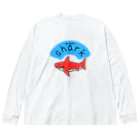 magical promptの赤い彗星のshark ビッグシルエットロングスリーブTシャツ