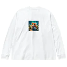 安田ワールドのハムスターのイラストグッズ Big Long Sleeve T-Shirt