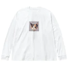 sakura0506の猫のマロンくん ビッグシルエットロングスリーブTシャツ