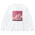 usaのピンク空☁️ ビッグシルエットロングスリーブTシャツ