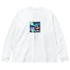 KENN'sのハロウィン風夜景イラストグッズ Big Long Sleeve T-Shirt