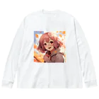 ぶーたんの紅葉の中で輝く彼女 Big Long Sleeve T-Shirt