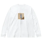 pick me n0wの水色のくつ下 Big Long Sleeve T-Shirt