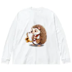 moriugのサックスを演奏するハリネズミ Big Long Sleeve T-Shirt