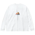 Auraのぱくぱくネコちゃん Big Long Sleeve T-Shirt