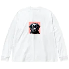 フリーダムの黒い子犬 Big Long Sleeve T-Shirt