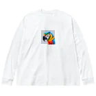 フリーダムの華やかな羽色のオウム Big Long Sleeve T-Shirt