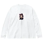 Droショップの猫耳っ娘 ビッグシルエットロングスリーブTシャツ