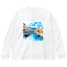 ようこそ　taitaitaro shop へのギリシャの街並み Big Long Sleeve T-Shirt