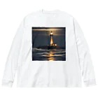 夜景ショップの幻想的な灯台のグッズ Big Long Sleeve T-Shirt