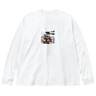 ポッキー大好きマッチョにゃんのポッキー大好きマッチョにゃん Big Long Sleeve T-Shirt