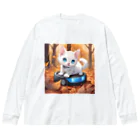 yoiyononakaの新型家電と白猫01 Big Long Sleeve T-Shirt