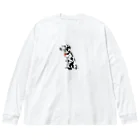 &AIのピクセルアートダルメシアン　2 ビッグシルエットロングスリーブTシャツ