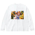 poketuのかわいい少女のイラストグッズ Big Long Sleeve T-Shirt