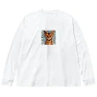 kindonesiaのドット絵のアビシニアン Big Long Sleeve T-Shirt