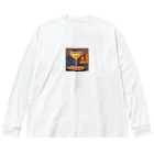 ROCKSWEBのドット絵　サイドカー Big Long Sleeve T-Shirt