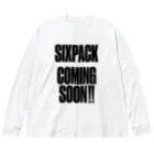 おもしろいTシャツ屋さんのSIXPACK COMINGSOON シックスパック カミングスーン 筋トレ Big Long Sleeve T-Shirt