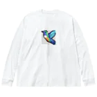 hamusutaroのハチドリピクセルアート Big Long Sleeve T-Shirt