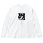 Mm011のシベリアンハスキーレトロ風 Big Long Sleeve T-Shirt