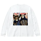 Yamapのヴェネチアのカーニバルの美しい仮面 Big Long Sleeve T-Shirt