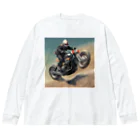 Yamapの仮面のバイク乗り ビッグシルエットロングスリーブTシャツ