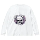 LCOMLのフルーツに囲まれたSKULL ビッグシルエットロングスリーブTシャツ