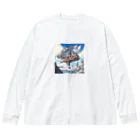 SetsunaAIの空に浮かぶ島のファンタジーグッズ Big Long Sleeve T-Shirt