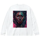 ワンダーワールド・ワンストップのミステリアスなダークウルフの女性② Big Long Sleeve T-Shirt