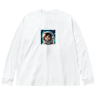 wloop01の可愛い宇宙飛行士 ビッグシルエットロングスリーブTシャツ