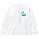 終わらない夢🌈の幸せの青いインコちゃん💞 Big Long Sleeve T-Shirt