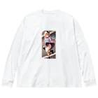 nAzuのミニスカート女子 Big Long Sleeve T-Shirt
