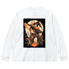 AIと愛とARTのSHOPのハロウィンの魔女 Big Long Sleeve T-Shirt