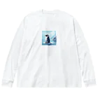 AIワクワクのイラストのペンギン Big Long Sleeve T-Shirt