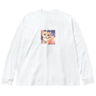 nakasaanのかわいい子猫グッズ ビッグシルエットロングスリーブTシャツ